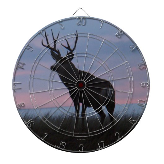 D3 Mule Deer Buck Sunrise Buck Dartbord (Voorkant)