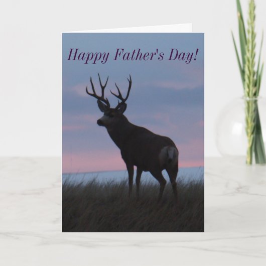 D3 Mule Deer Buck Sunrise Buck Kaart (Voorkant)