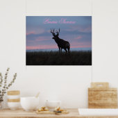 D3 Mule Deer Sunrise Buck Poster (Keuken)
