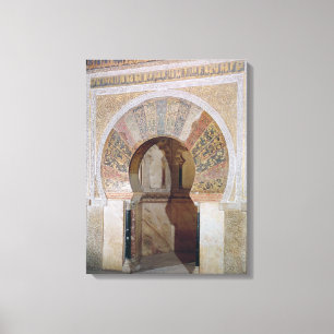d4:Mezquita: Entrance to the Mihrab, c.786 Canvas Afdruk