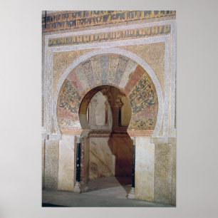 d4:Mezquita: ingang van de Mihrab, c.786 Poster