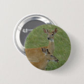 D6 Witstaartdeer Spring Bucks Ronde Button 5,7 Cm (Voorkant /achterkant)