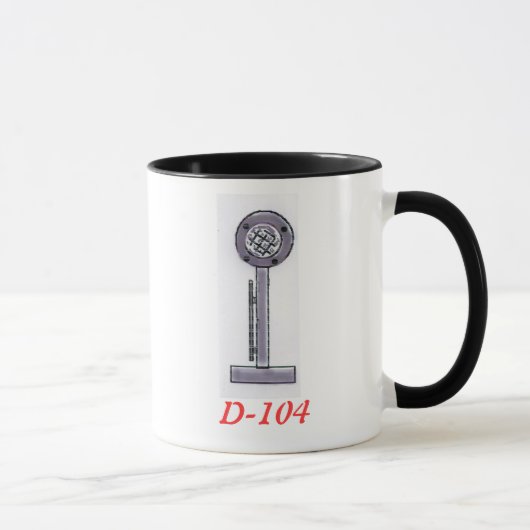 D-104 en koffiekopje met afdruk mok (Rechts)