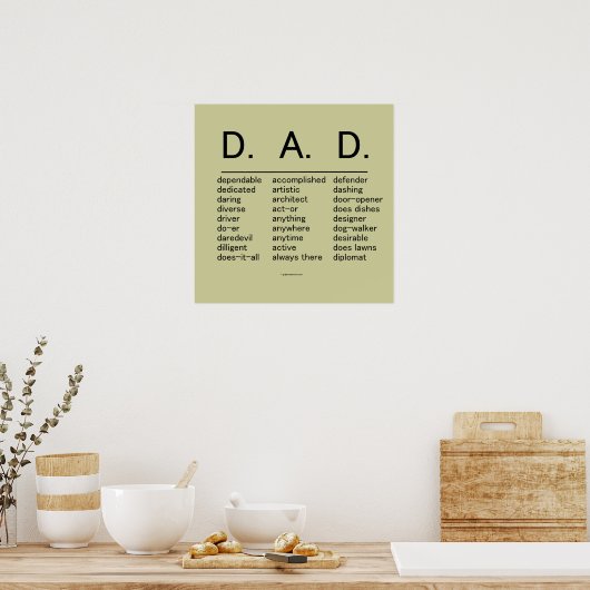 D.A.D. Vaderdag Poster (Keuken)