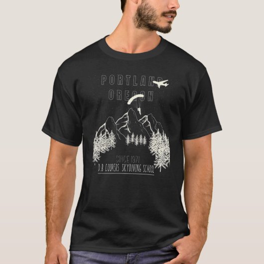 D B Cooper Skyjacker Hijack Retro 60s Style Graphi T-shirt (Voorkant)