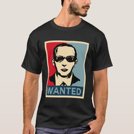 D. B. Coopers Wanted Skydiving Funny Hijack T-shirt (Voorkant)