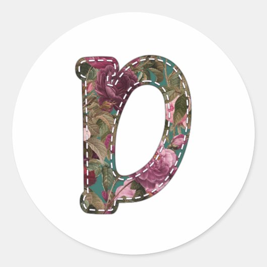 D bloem ronde sticker (Voorkant)