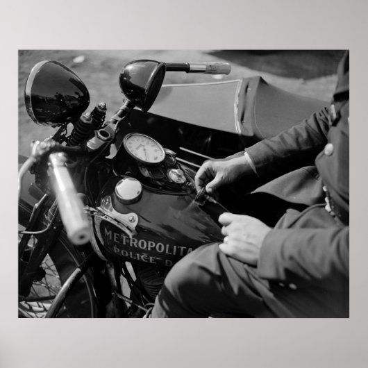 D.C. Motorcycle Cop, jaren '30 Poster (Voorkant)