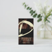 D Carte de visite de monogramme de flamme (Debout devant)