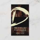 D Carte de visite de monogramme de flamme (Devant)