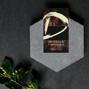 D Carte de visite de monogramme de flamme