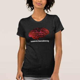 d Celebrate Neurodiversity Red Brain T shirt