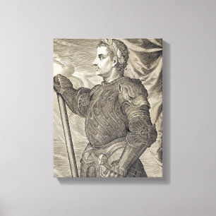 D. Claudius Caesar Emperor van Rome van 41 t/m 54 Canvas Afdruk