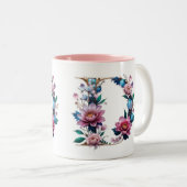 D Coffee Mug - Design floral pour le don (Devant droit)
