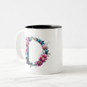 D Coffee Mug - Design floral pour le don (Devant gauche)