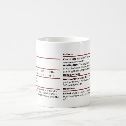 D&D Boyfriend Stat Block Mug (Centre)