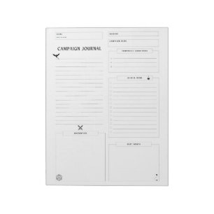 D&D-campagnejournaal (klaar voor gebruik) Notitieblok