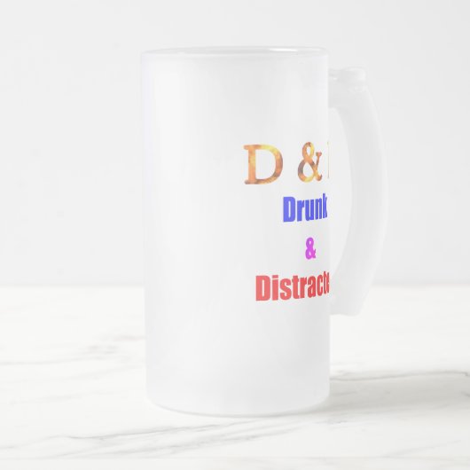 D&D Drink en afgeleid Matglas Bierpul (Voorkant rechts)