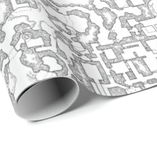 D&D Dungeon Map-overlooppapier Cadeaupapier (Rol Hoek)