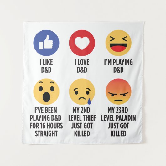 D&D Emojis Wandkleed (Voorkant)
