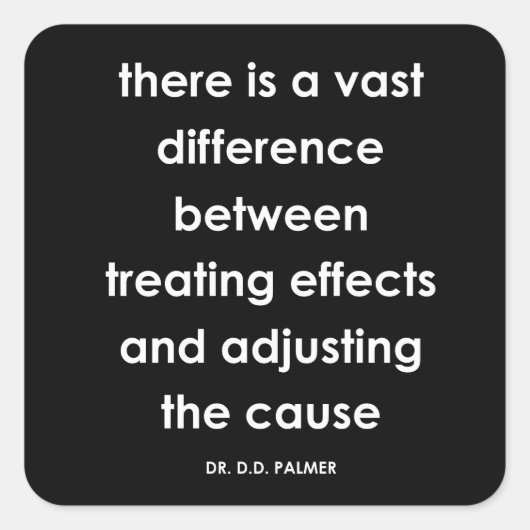 D.D. Palmer Quote Chiropractie Stickers (Voorkant)