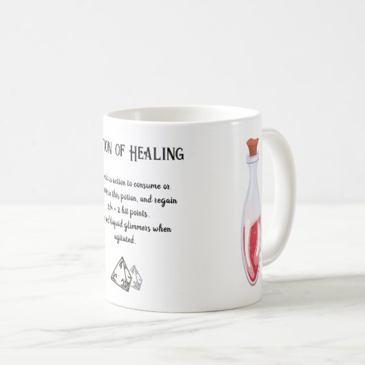 D&D Potion de guérison Café Mug (Devant droit)