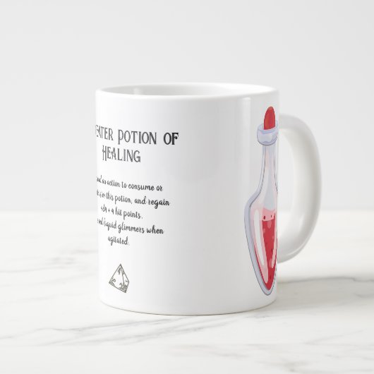 D&D Potion de guérison plus grande Mug café (Devant droit)