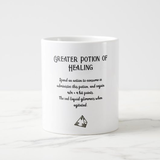 D&D Potion de guérison plus grande Mug café (Devant)