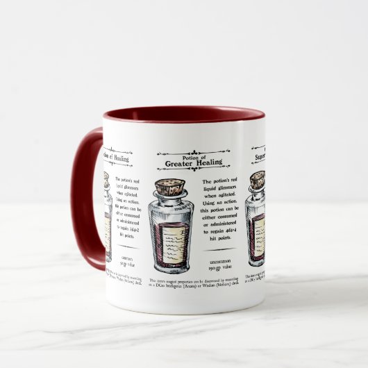 D&D Pots de guérison Mug (Devant gauche)