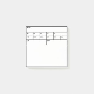 D&D Stat Block Post-It Post-it® Notes
