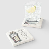 D&D Superieure hellingshoek: marmer Onderzetter (Zijkant)