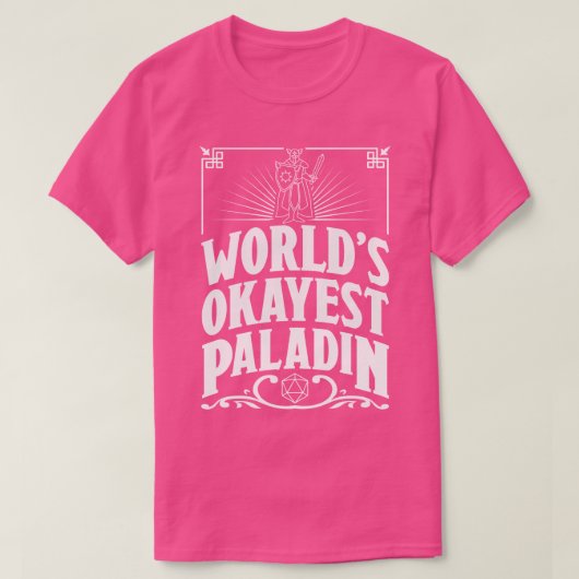 D&D Worlds Okayest Paladin T-shirt (Design voorkant)
