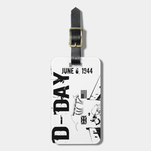 D-DAG 6 juni 1944 Bagagelabel (Voorkant verticaal)