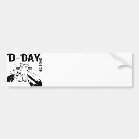 D-DAG 6 juni 1944 Bumpersticker (Voorkant)