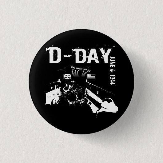 D-DAY 6 juni 1944 Ronde Button 3,2 Cm (Voorkant)