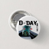 D-DAY 6 juni 1944 Ronde Button 3,2 Cm (Voorkant /achterkant)