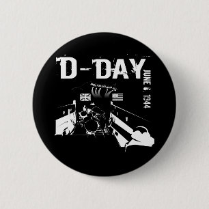 D-DAY 6 juni 1944 Ronde Button 5,7 Cm
