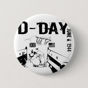 D-DAY 6 juni 1944 Ronde Button 5,7 Cm