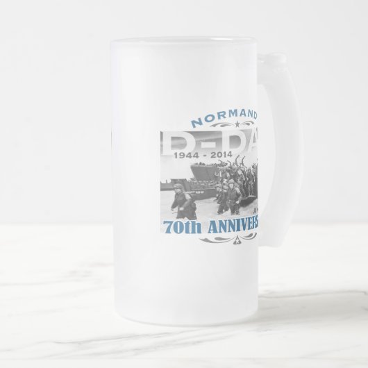 D-Day 70e Jubileum Battle of Normandy Matglas Bierpul (Voorkant rechts)