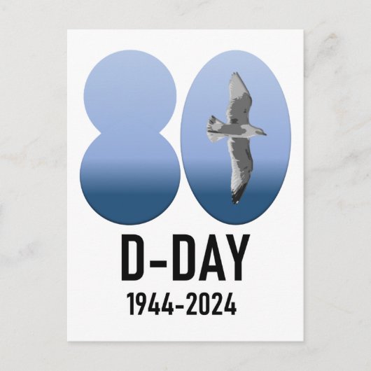 D-Day 80 - 1944-2024 Briefkaart (Voorkant)