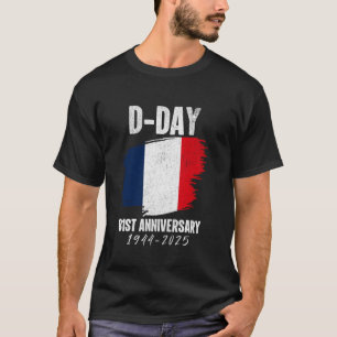 D-Day 81e verjaardag herinnering 1944-2025 Veteraa T-shirt