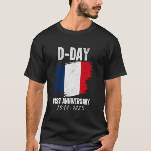 D-Day 81e verjaardag herinnering 1944-2025 Veteraa T-shirt