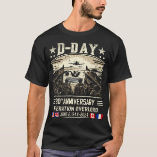 D-Day Dwight D. Eisenhower citaat D-Day 80e verjaa T-shirt