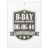 D-Day-herdenkingsbadge Klembord (Achterkant)