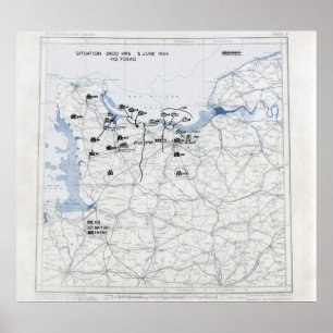 D-Day-kaart Poster