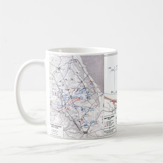 D-Day-mok voor kaarten Koffiemok (Links)