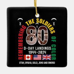 D-DAY NORMANDIË LANDINGEN WW2 80e Jubileum Keramisch Ornament