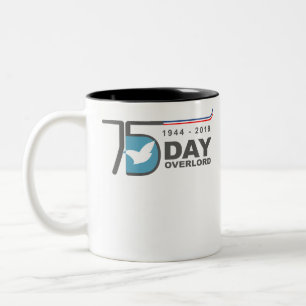 D-Day Overlord 1944 2019 Opmerkingen 75 Tweekleurige Koffiemok
