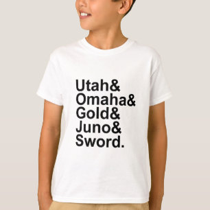 D-Day Stranden Utah Omaha Gold Juno Sword T-shirt