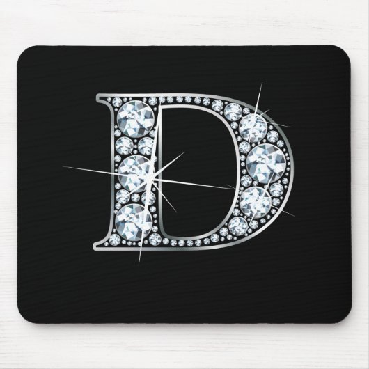 D "Diamond Bling" Print Mousepad Muismat (Voorkant)